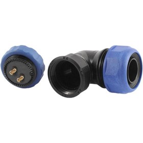 Resim Sd28 Su Geçirmez 2 Pin 28 Mm Yuvarlak Konnektör (90° DİRSEK) 