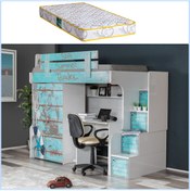 Resim Setaymobilya Ranza, Summer Ranza Çalışma Masası 2 Kapaklı Dolap+ Comfort Yatak 