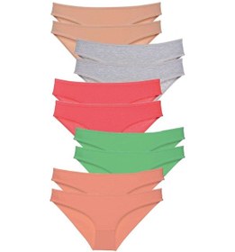 Resim Royaleks 10 adet Süper Eko Set Likralı Kadın Slip Külot Soft Renkler RYL-EKO10032 Çok Renkli 