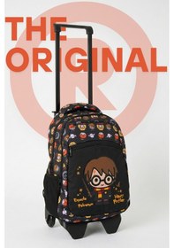 Resim Harry Potter Lisanslı Erkek Çocuk Okul Çantası - Çıkarılabilir Çekçekli - Bordo/siyah 2071 