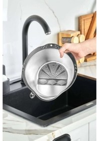 Resim Paslanmaz Çelik Pirinç Süzgeci Renkli 