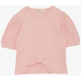 Resim Breeze Kız Çocuk Crop Tişört Göbek Dekolte Detaylı 8-14 Yaş, Pembe-pembe Pembe 