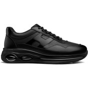 Resim Growish GR0219 Deri Yüksek Taban Rugan Parçalı Erkek Sneaker Casual Ayakkabı 