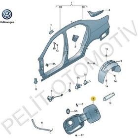 Resim Jetta (2006-2010) Depo Yakıt Dış Kapağı 1K5809857B 