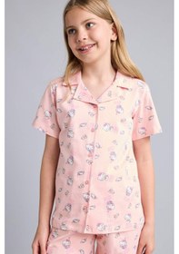 Resim Defacto Hello Kitty Lisanslı Regular Fıt Desenli 2li Pijama Açık Pembe Takımı Kız Çocuk H2765a826sppn125 Pembe-pn125 