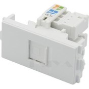 Resim Mykablo 22.5x45 Cat. 6 Rj45 90 Derece Kapaklı Keystone - 10 Adet 