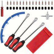 Resim Hightower 39 Parça Lastik Çıkarma Seti, Motorcycle Jant Koruyucu Valfli, 1 Set 