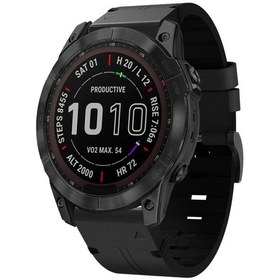 Resim Garmin Instinct 2x Güneş Derisi Çelik Toka Saat Bandı İçin Siyah 