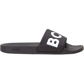 Resim BOSS Erkek Büyük Logo Detaylı Üst Yüzey Rahat ve Düz Tabanlı Siyah-Beyaz Sneaker 50536835-002 