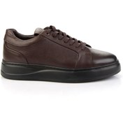 Resim Bambi Kahve Hakiki Deri Erkek Sneaker E01593520541 