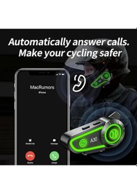 Resim Miaxtreme A30 2x Eşleşmeli Intercom Motor Kurye Kask Bluetooth Kulaklık 