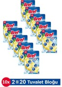 Resim Bref Power Aktiv Limon Kokulu Tuvalet Bloğu 10 Adet İkili Paket 