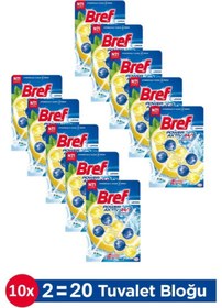 Resim Bref Power Aktiv Limon Kokulu Tuvalet Bloğu 10 Adet İkili Paket 