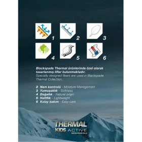 Resim Blackspade 2. Seviye Termal Atlet Beyaz Renkli Viskon Malzemeden Erkek Çocuk İçin 9264 