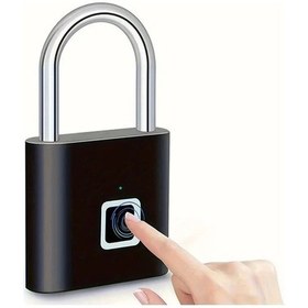 Resim Dashanshop Yeni Type-c Parmak İzi Kilidi 20 Parmak İzi Kaydı Çinko Alaşım Siyah 