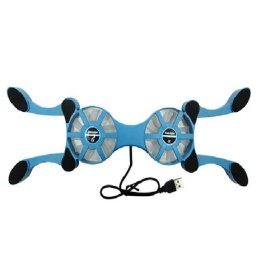 Resim Universal Katlanabilir Çift Fanlı Mini Notebook Soğutucu 