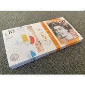 Resim 100 ADET 10 STERLİN BANKNOT POUND PARA GEÇERSİZ P... 