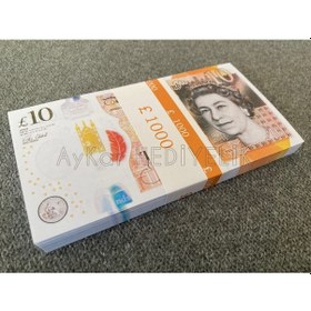Resim 100 ADET 10 STERLİN BANKNOT POUND PARA GEÇERSİZ P... 
