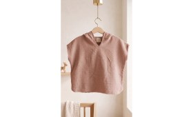 Resim Snowed Store %100 Organik Pamuk Müslin Krem Renk Panço/kaftan/bornoz - Nefes Alan Yumuşak Doku 