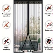 Resim Manyetik Mesh Kapı Perdesi: Haşereleri Dışarıda Tutun, Taze Hava İçeri Alın, ve Pets Serbestçe Dolaşın - Yatak Odası, Oturma Odası ve Balkon için Uygun 