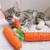 Resim Evcil Kedi Oyuncakları, İç Mekan İçin Etkileşimli Kedi Oyuncakları, Kedi Tekerleği Oyuncak, Hareketli Yavru Kedi Oyuncak Kenevir İpi Havuç Turp Oyuncak Isırma Çiğneme Tırmalama Oyuncakları 