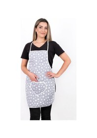 Resim Trendy 3lü Set Sıvı Su Geçirmez Mutfak Önlüğü Isıya Dayanıklı Fırın Eldiveni Ve Tutacak Çeyiz Seti Yıldızlı Gri 