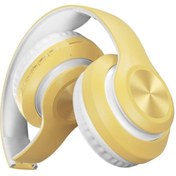Resim Polygold P68 Bluetooth Kulaklık Kablosuz Stereo Kulaklık Macaron Kulaklık Renkli-sarı 