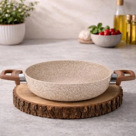 Resim Lavonni Eco Diez 22 cm Granit Sahan Cappucıno Yanmaz Yapışmaz Çizilmez Geniş Mini Tava Kahvaltılık Sahan Omlet Sucuk Tavası 