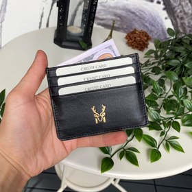Resim Ducal - Hakiki Deri Ultra İnce Kartlık, Minimalist Kredi Kartı Kılıfı, Slim Kart Koruyucu - Taba 