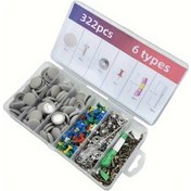 Resim Xuweiwei Dp-322 322 Parça Araç Tavan Tamir Kiti Çivi Klips Düğme Tavan Döşeme Tamiri Çeşitli Boyutlar 