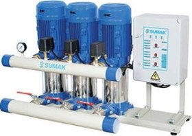 Resim Sumak Pompa Sumak SHT6 C 180/10 Düşey Milli Kademeli Üç Pompalı Hidrofor 8 KAT 48 DAİRE 
