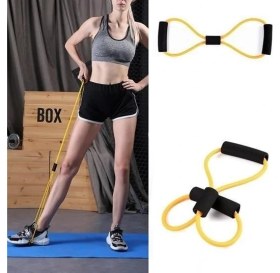 Resim 8 Şeklinde Direnç Bandı Yoga Plates ve Vücut Geliştirme Egzersiz Bandı 