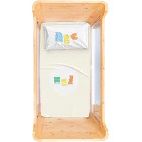 Resim Alphabed Pamuk Saten Çok Renkli Bebek Çarşaf Seti 80x140cm 