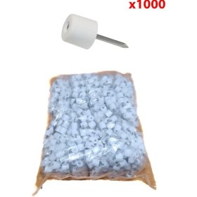 Resim ŞENEL Yapı Market Çivili Raf Pimi Büyük Boy Beyaz Çakmalı Pim 1000 Adet Paket 