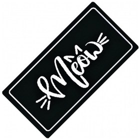 Resim Meow Kedi Yazılı Sök-tak-pratik Vantuzlu Yeni Nesil Dekor Plaka 