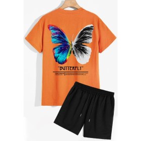 Resim Trendypassion Butterfly Sırt Baskılı Şort T-Shirt Eşofman Takımı 