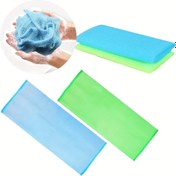 Resim Ekstra Uzun Köpüren Peeling Yüz Havlusu Güzellik Yüz Havlusu Sünger Naylon Banyo Yıkama Lofah Vücut Peeling Lofah Havlu Puf Duş Havlusu Sırt Peelingi 