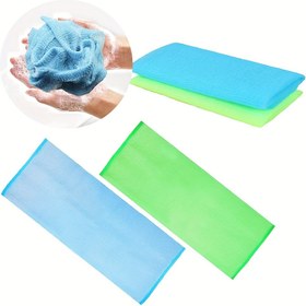 Resim Ekstra Uzun Köpüren Peeling Yüz Havlusu Güzellik Yüz Havlusu Sünger Naylon Banyo Yıkama Lofah Vücut Peeling Lofah Havlu Puf Duş Havlusu Sırt Peelingi 