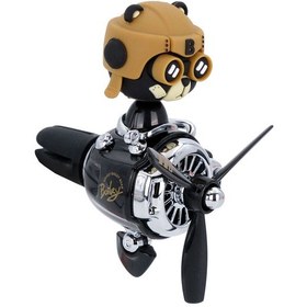 Resim Pervaneli Klima Süsü Oto Koku Klipsi Sallanan Başlı Pilot Ayı Araba Hava Ferahlatıcı Siyah 