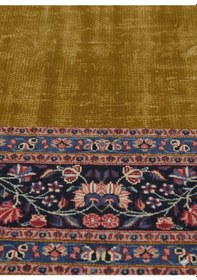 Resim Hardal Seccade Klasik Desenli, Yumuşak Dokulu, Kaymaz Taban Hardal 