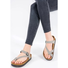 Resim Fox Shoes Gri Kadın Terlik B777753002 