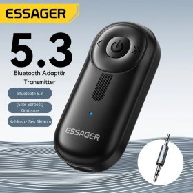 Resim Essager Bluetooth 5.3 Adaptör Transmitter | Eller Serbest Görüşme, Kablosuz Ses Aktarımı, Hifi Kalite 