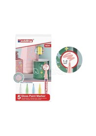 Resim Edding 751 Gloss Paint Marker Pastel Renkler 1-2mm 5li Set 