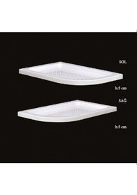 Resim Alika - Asimetrik Flat Duş Teknesi H 5 90X100 Sağ Oval Flat Duş Teknesi 