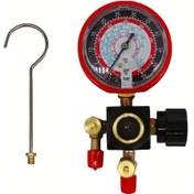 Resim Motion003 Mythtiger Çift Egzoz Basınç Göstergesi R410a R22 R134a R404a Kırmızı Yüksek Basınç 800psi Soğutma Sistemleri Metal Gövde Hassasiyet Verimli 