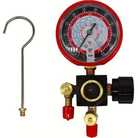 Resim Motion003 Mythtiger Çift Egzoz Basınç Göstergesi R410a R22 R134a R404a Kırmızı Yüksek Basınç 800psi Soğutma Sistemleri Metal Gövde Hassasiyet Verimli 