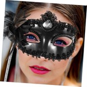 Resim Nessiworld Siyah Işıltılı Tutmalı Fotoğraf Çekimi Maskesi 18x29 cm 