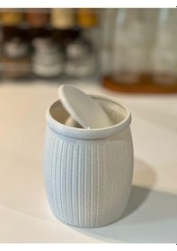 Resim Marsel Dizayn Çöp Kutusu V3 Masaüstü - Mutfak - Banyo - Açılır Kapanır - Mermer Beyaz - 15cm Mermer 