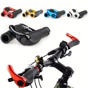 Resim 2 adet Ergonomik Kaymaz Kauçuk Bisiklet Direksiyon Kavrama, MTB Bisiklet Aksesuarları için Alüminyum Alaşımlı Kilitli Kapaklar - Siyah, Dağ Bisikleti, Direksiyon Kavrama, Şükran Günü için Mükemmel 