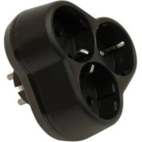 Resim Viko 3'lü Fiş Priz Golyat Siyah Yonca Topraklı plus 